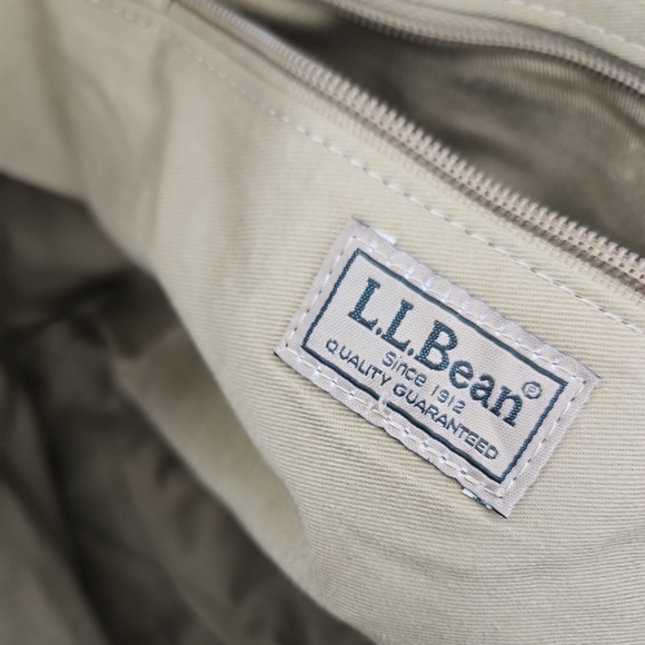 Rare Vintage L.L. Bean Boat & Tote Canvas Bag Sea Star Embroidery Leather Handle - Picture 9 of 11